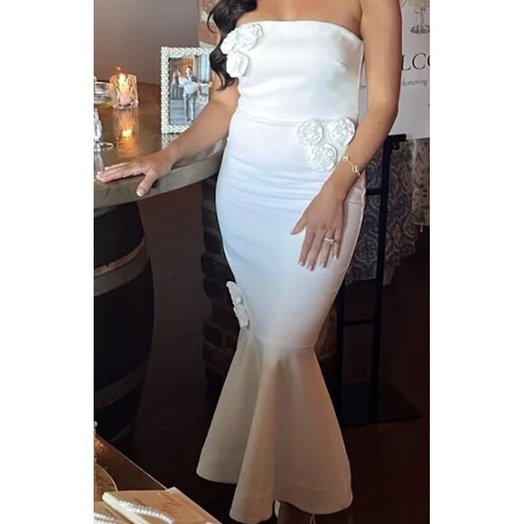 LIKELY Ilene Strapless Cocktail Dress in White Size US 4 - Picture 2 of 12